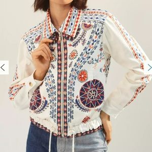 Antropologiye Frontier Embroidered Jacket size 4.